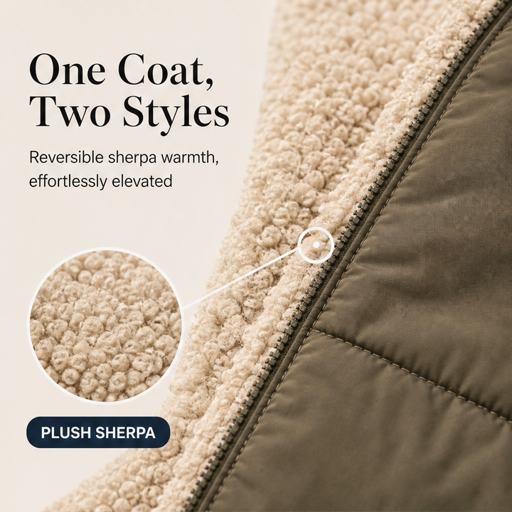 Willowmere – Reversible Sherpa-Lined Hooded Winter Coat + 50% OFF features