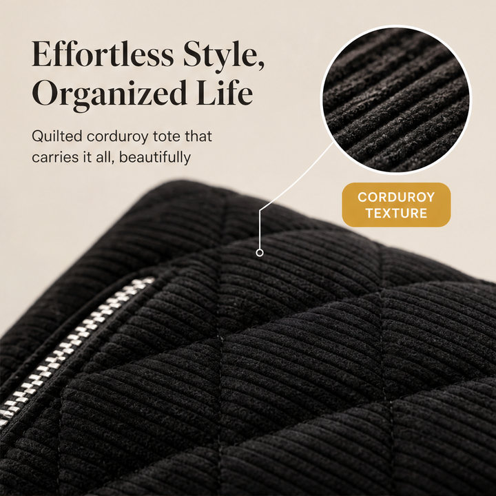 Corduvelle – Quilted Corduroy Multi-Way Shoulder Bag + 50% OFF features
