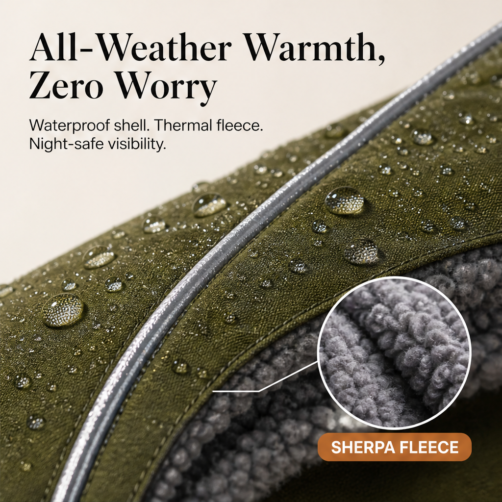 Thermapaw – Waterproof Cotton-Padded Winter Coat for Medium &amp; Large Dogs + 50% OFF features