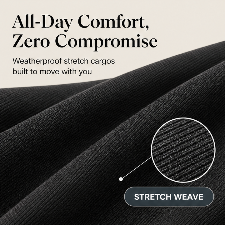 Fluxwear – Ultra-Stretch Water-Repellent Cargo Pants + 50% OFF features