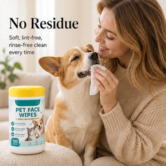 Whiskerly – Alcohol-Free Pet Face & Tear Stain Wipes for Cats & Dogs + 50% OFF