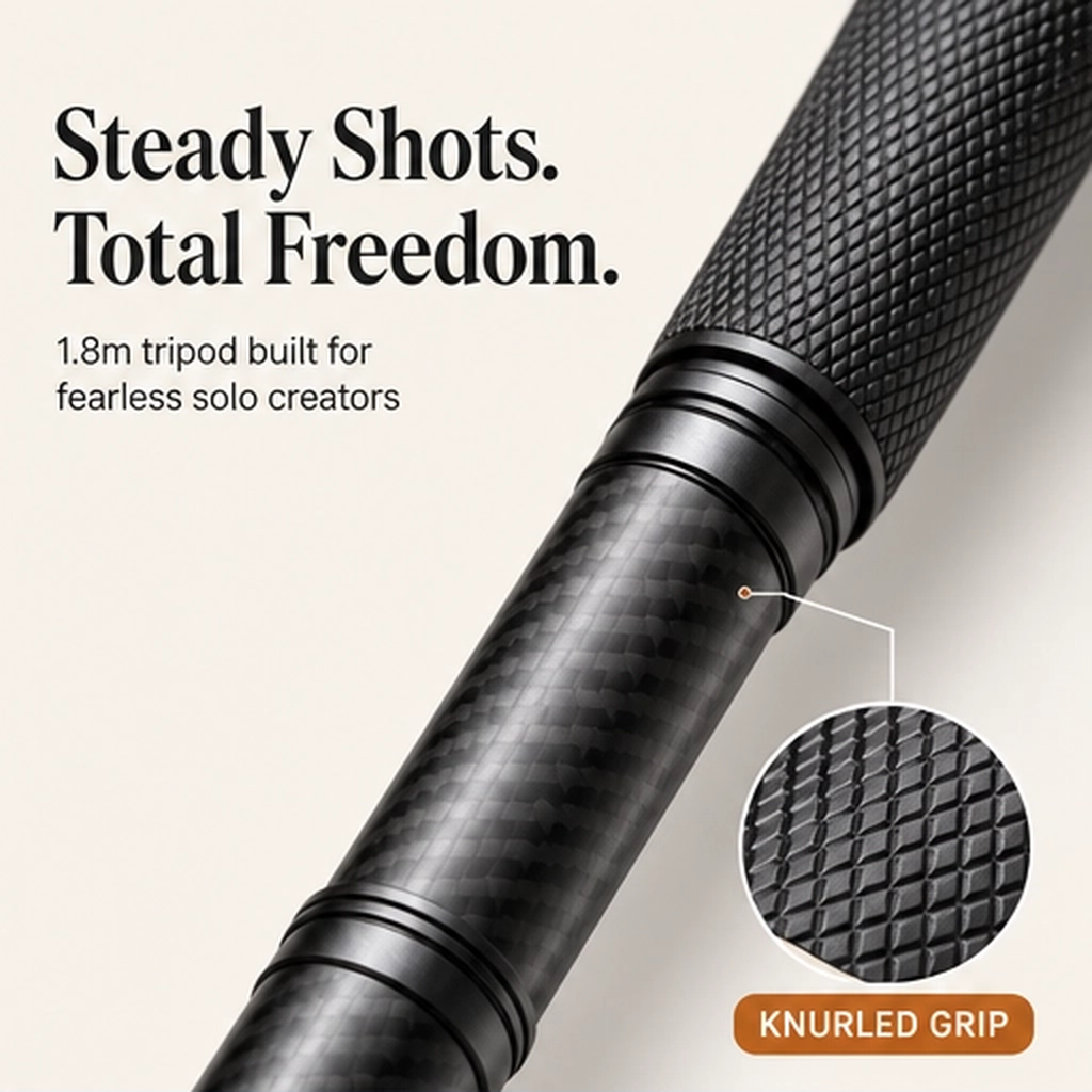 Quadrix – 4-Legged Pop-Up Selfie Stick Tripod, 180cm Extendable with Remote + 50% OFF