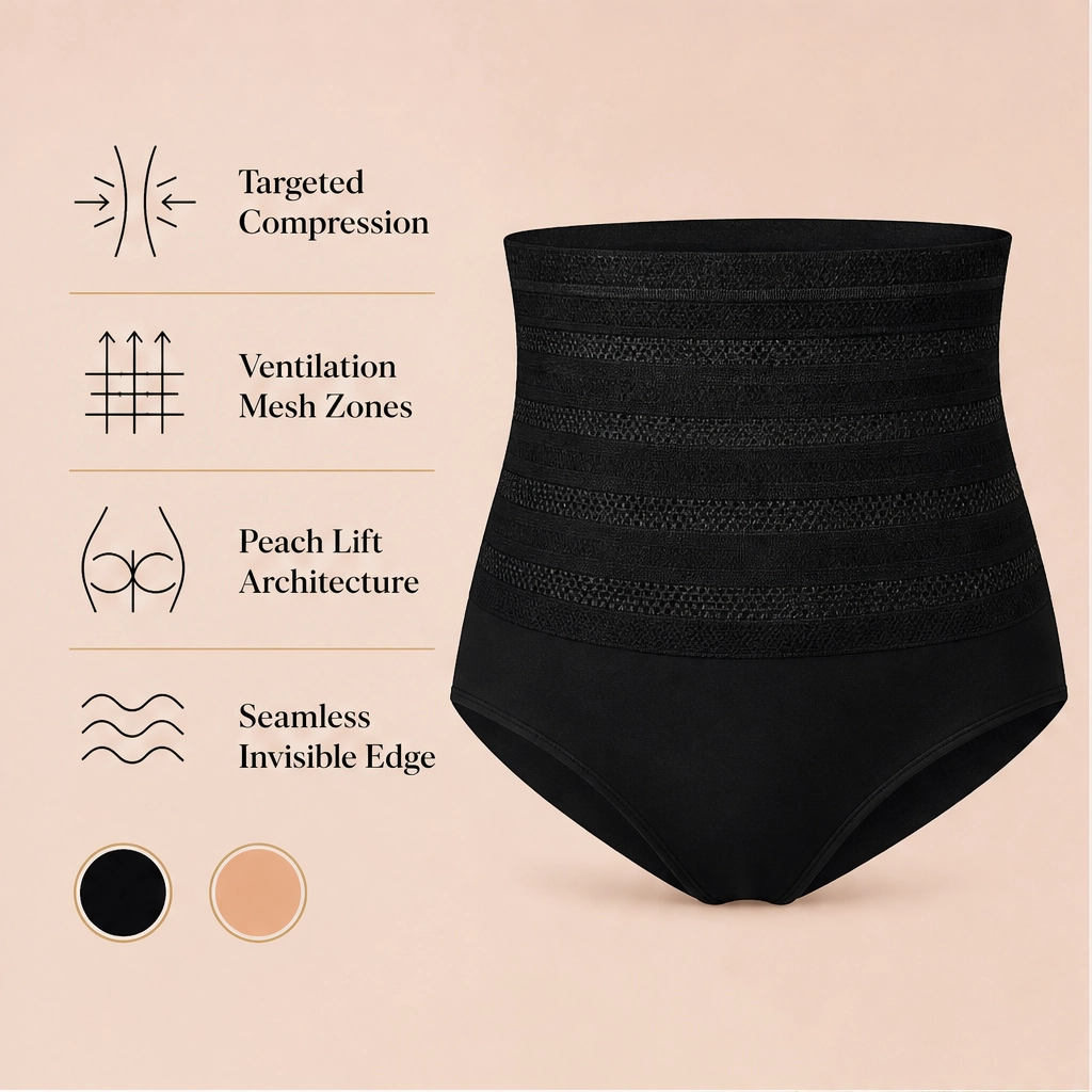 Seamhold – High-Waist Anti-Roll Tummy Control Shaping Brief + 50% OFF