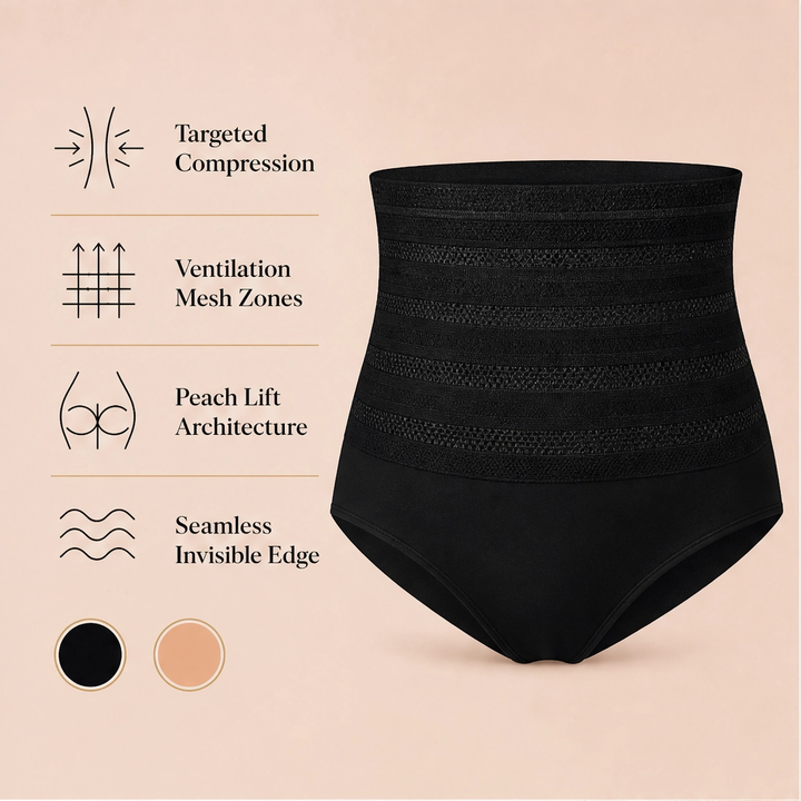 Seamhold – High-Waist Anti-Roll Tummy Control Shaping Brief + 50% OFF