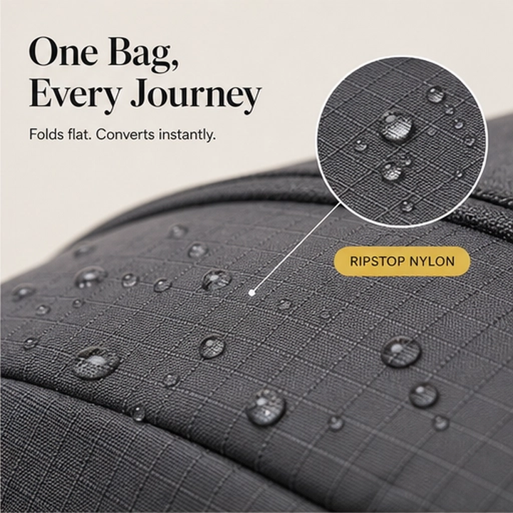 Trivoy – Foldable 3-in-1 Water-Resistant Travel Backpack + 50% OFF