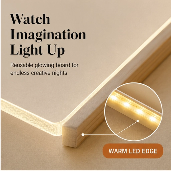 Doodlebeam – Light-Up LED Drawing Board for Kids, Erasable &amp; USB Powered + 50% OFF