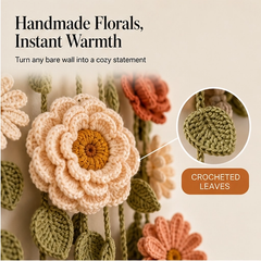 Willowmere – Boho Crochet Flower Wall Hanging with Vines & Tassels + 50% OFF