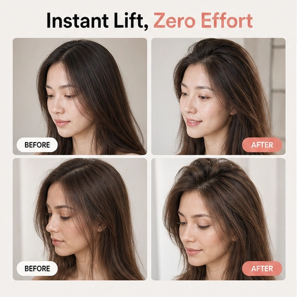 Halora – Cordless Heated Root Lift Volumizing Clip for Fine, Flat Hair + 50% OFF