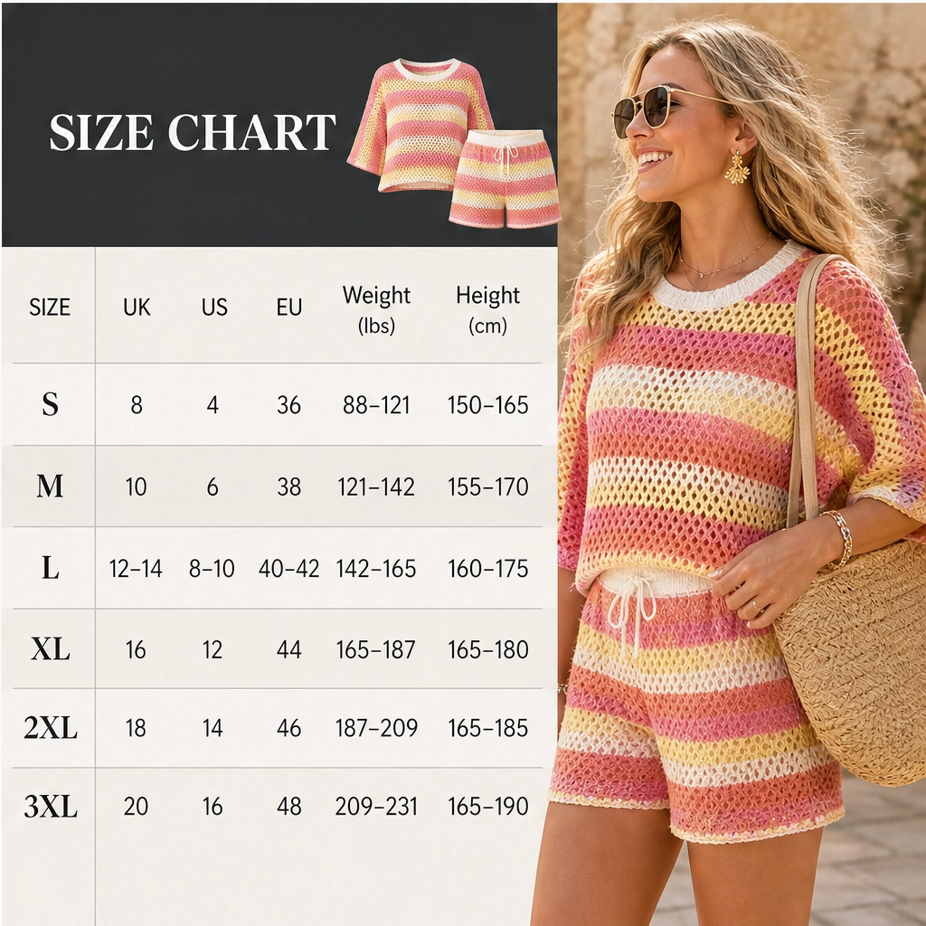 Solmara – Breezy Open-Knit Two-Piece Summer Set + 50% OFF
