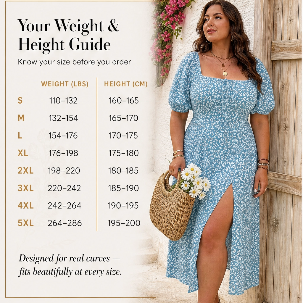 Fleurette – Smocked Bodice Side-Split Floral Midi Dress + 50% OFF