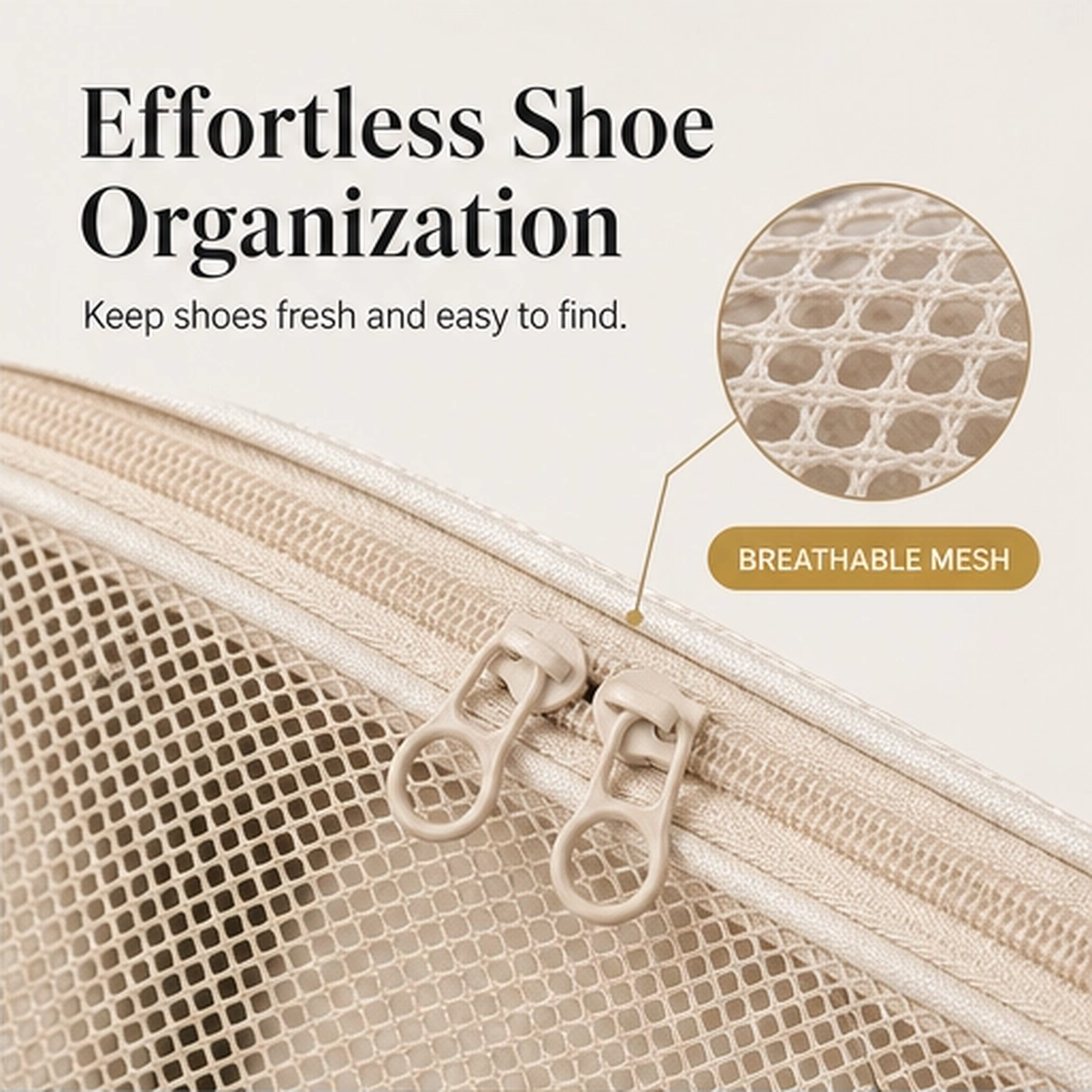 Solvoy – 3-Pair Travel Shoe Organizer with Trolley Sleeve + 50% OFF