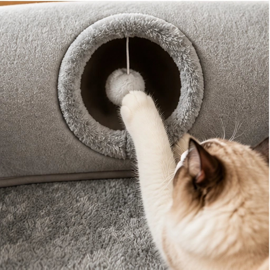 Purrhollow – Foldable 2-in-1 Plush Cat Tunnel Bed + 50% OFF