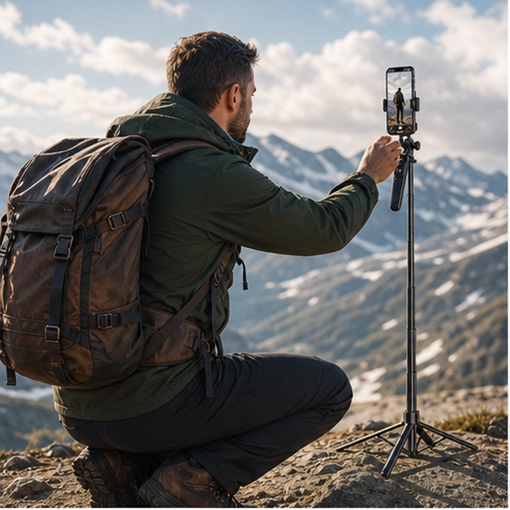 Quadrix – 4-Legged Pop-Up Selfie Stick Tripod, 180cm Extendable with Remote + 50% OFF