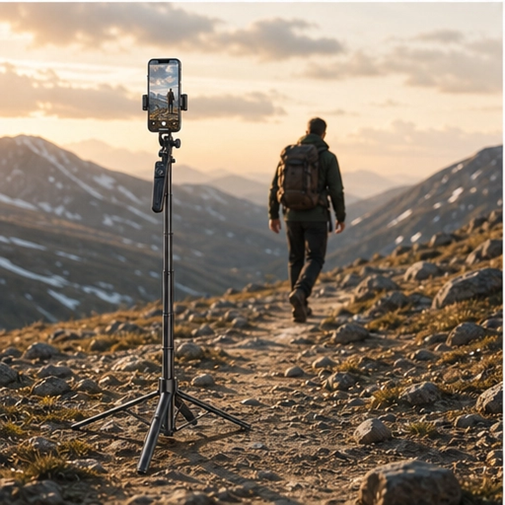 Quadrix – 4-Legged Pop-Up Selfie Stick Tripod, 180cm Extendable with Remote + 50% OFF