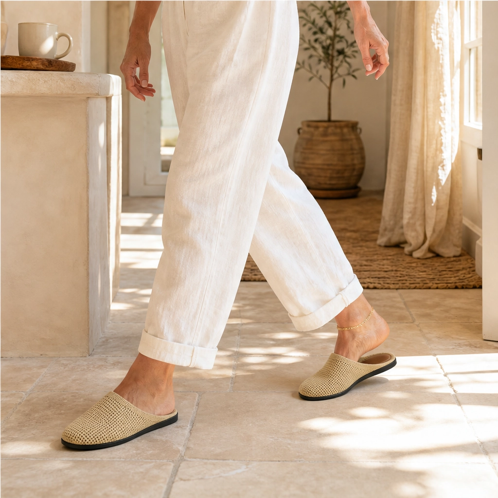Cloudmere – Breathable Knit Slip-On Mules with Cushioned Sole + 50% OFF