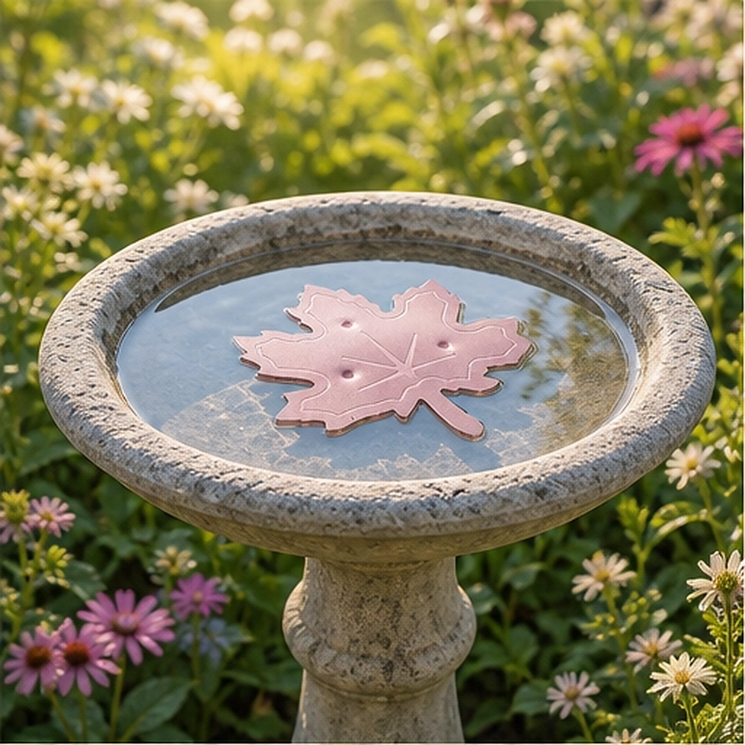 Copperfern – Pure Copper Maple Leaf Bird Bath Water Clarifier + 50% OFF