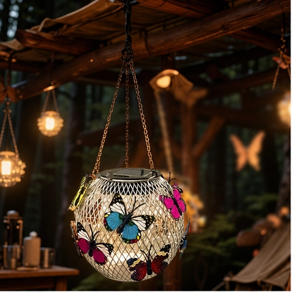 Flutterglow – Solar Butterfly Hanging Lantern for Garden &amp; Patio + 50% OFF