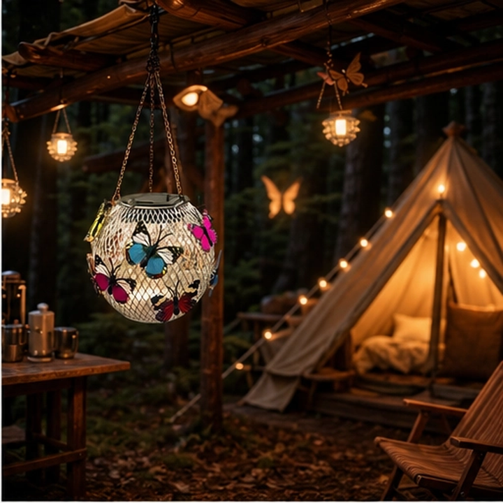 Flutterglow – Solar Butterfly Hanging Lantern for Garden &amp; Patio + 50% OFF