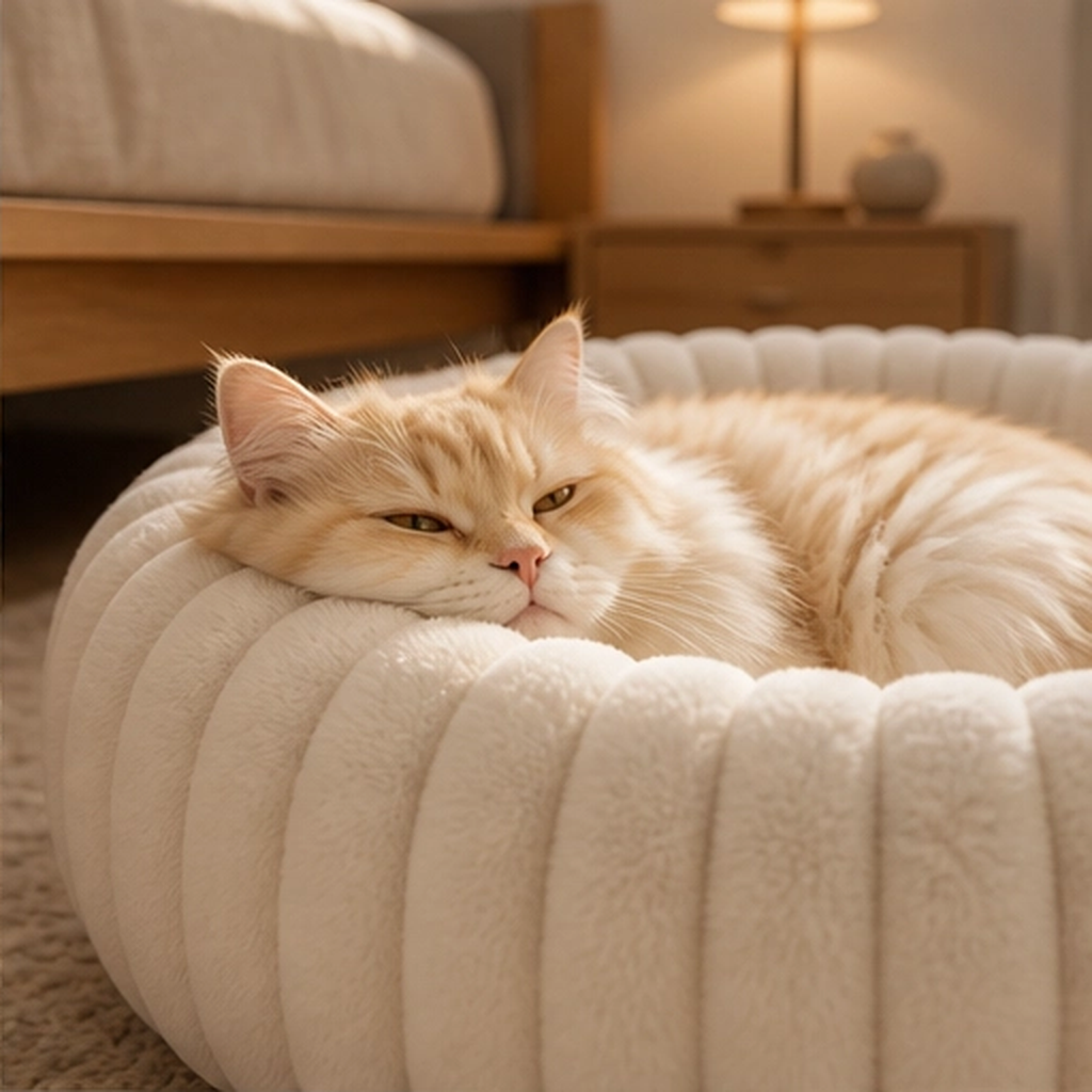 Drowsen – Ultra-Soft Calming Donut Pet Bed with Raised Edge, Machine Washable + 50% OFF