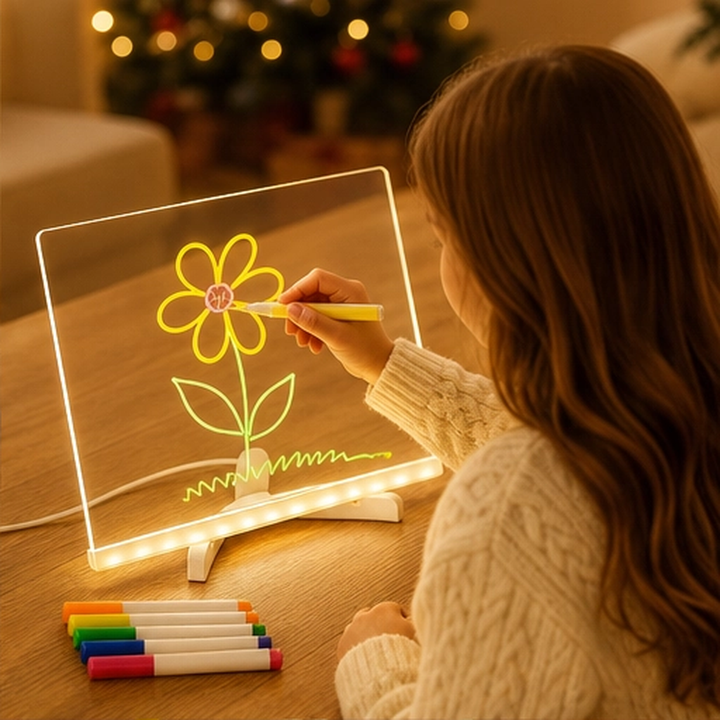 Doodlebeam – Light-Up LED Drawing Board for Kids, Erasable &amp; USB Powered + 50% OFF