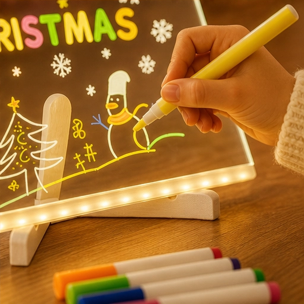 Doodlebeam – Light-Up LED Drawing Board for Kids, Erasable &amp; USB Powered + 50% OFF