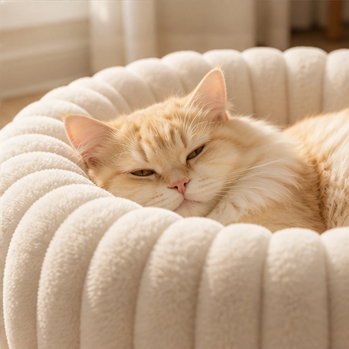 Drowsen – Ultra-Soft Calming Donut Pet Bed with Raised Edge, Machine Washable + 50% OFF