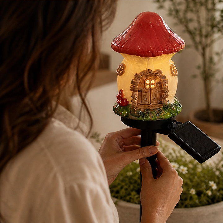 Fernhollow – Solar Fairy Cottage Garden Light with Warm Auto-On Glow + 50% OFF