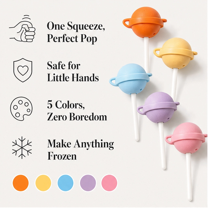 Popova – Easy-Release Silicone Lollipop Popsicle Molds for Homemade Frozen Treats + 50% OFF