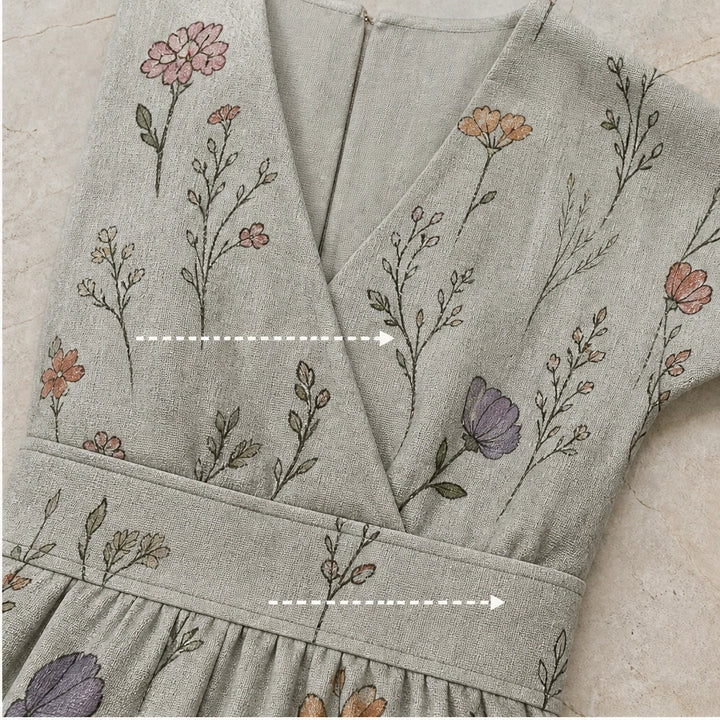 Wrenvale – Floral V-Neck Wide-Leg Jumpsuit with Defined Waist + 50% OFF