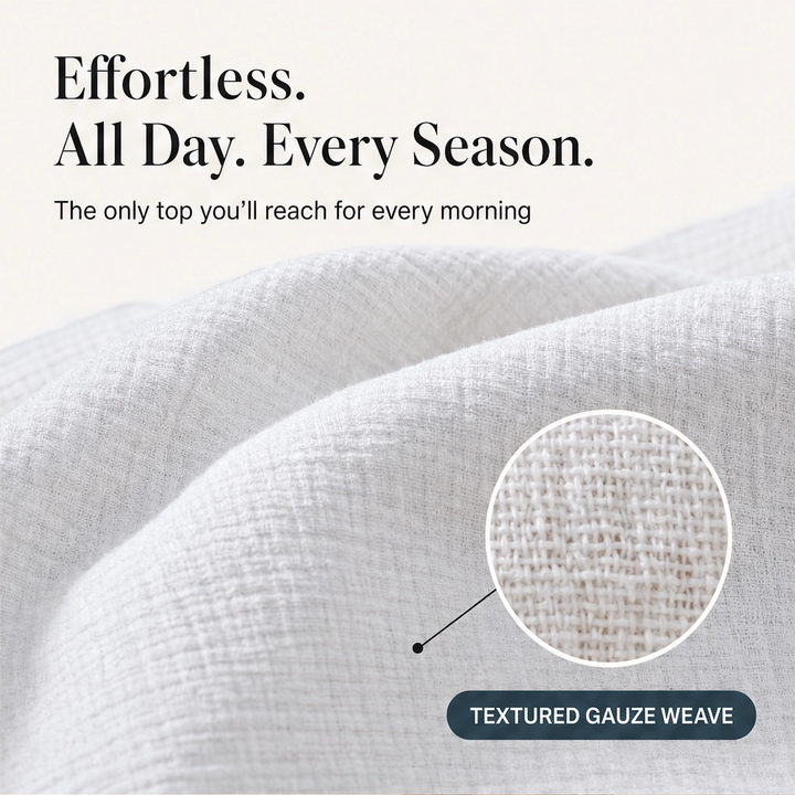 Willowlane – Soft Cotton-Linen Hooded V-Neck Top with Pocket + 50% OFF