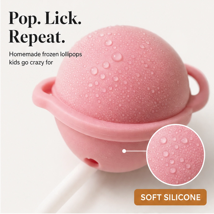 Popova – Easy-Release Silicone Lollipop Popsicle Molds for Homemade Frozen Treats + 50% OFF