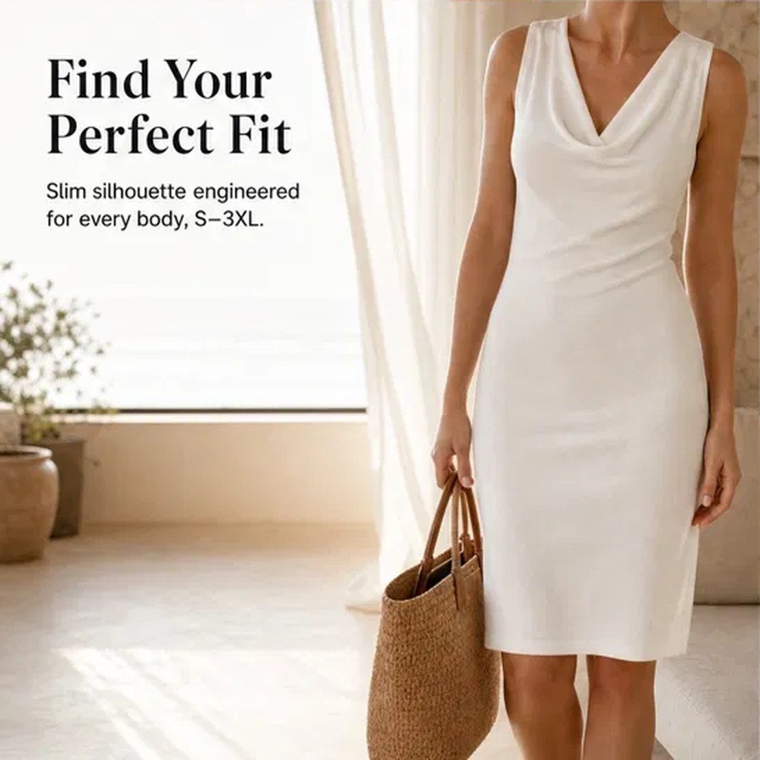 Veloura – Cowl Neck Slim Fit Dress with Hidden Pockets + 50% OFF