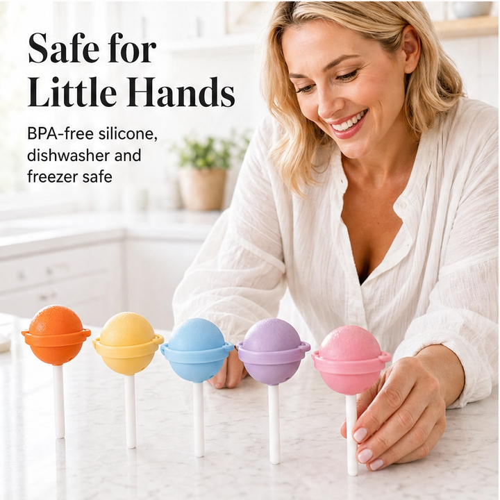 Popova – Easy-Release Silicone Lollipop Popsicle Molds for Homemade Frozen Treats + 50% OFF