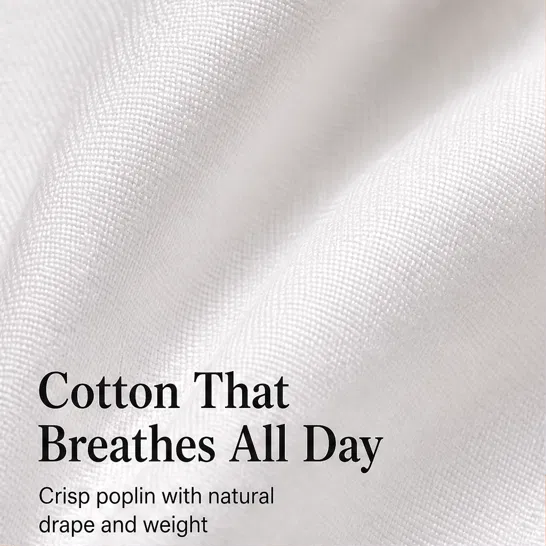 Blancelle – Stand Collar Button-Back Relaxed White Blouse + 50% OFF