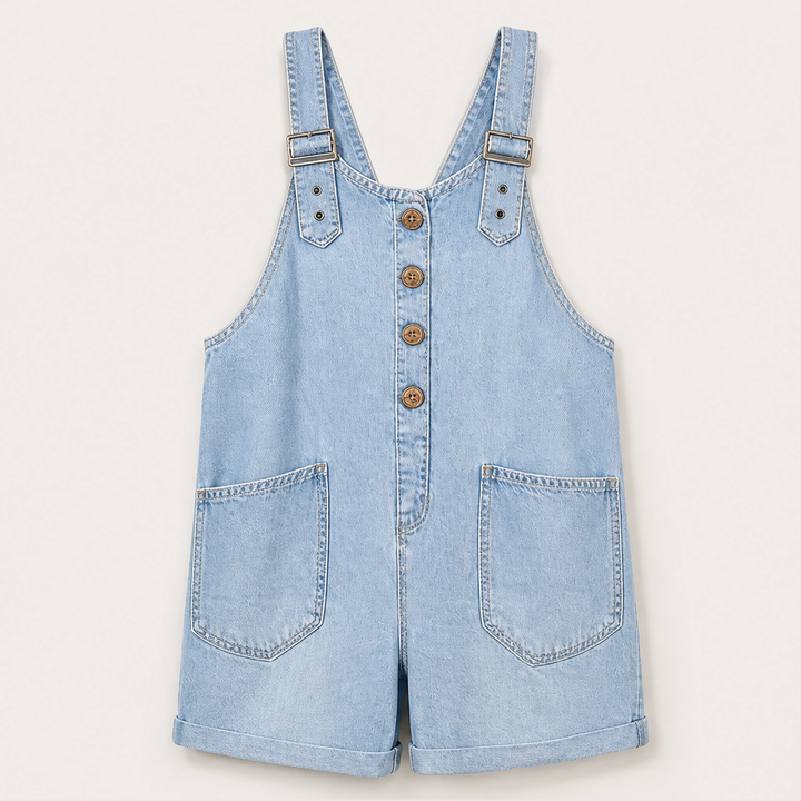 Marlowe – Adjustable-Strap Denim Jumpsuit with Deep Pockets + 50% OFF