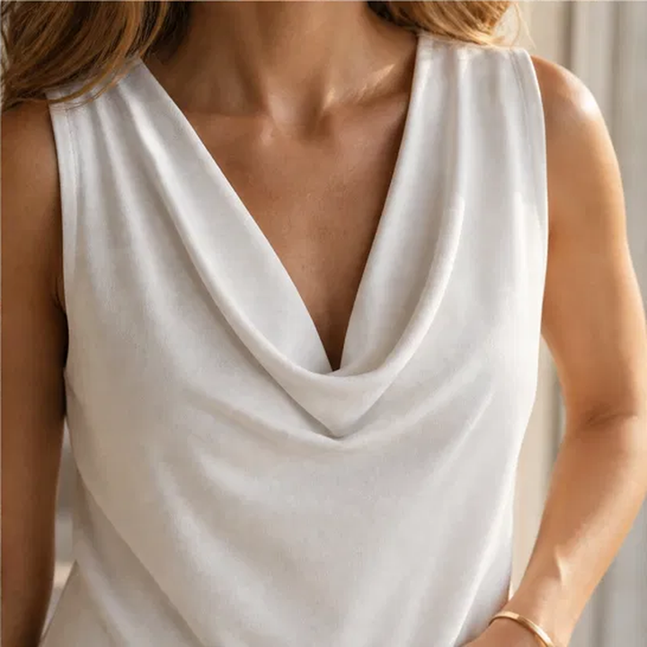 Veloura – Cowl Neck Slim Fit Dress with Hidden Pockets + 50% OFF
