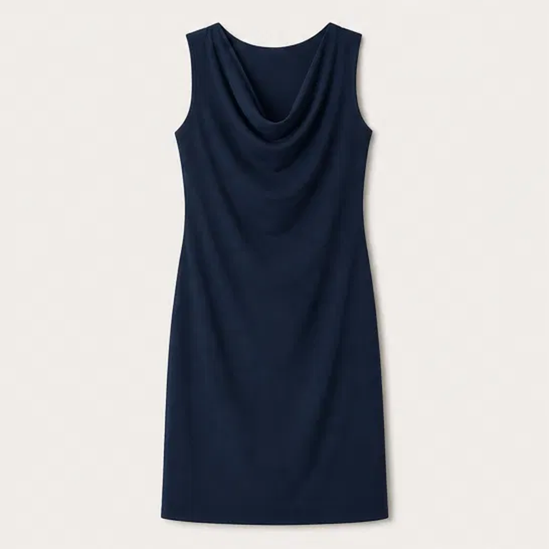 Veloura – Cowl Neck Slim Fit Dress with Hidden Pockets + 50% OFF
