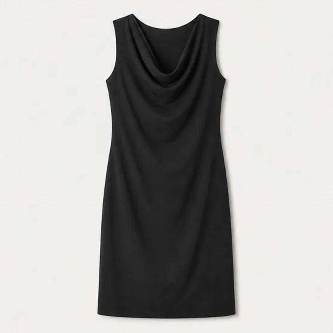 Veloura – Cowl Neck Slim Fit Dress with Hidden Pockets + 50% OFF