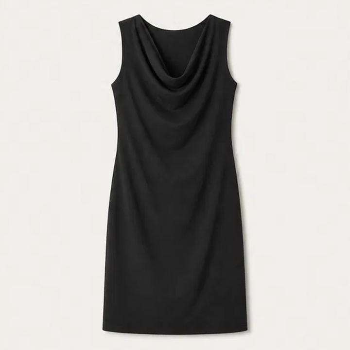 Veloura – Cowl Neck Slim Fit Dress with Hidden Pockets + 50% OFF