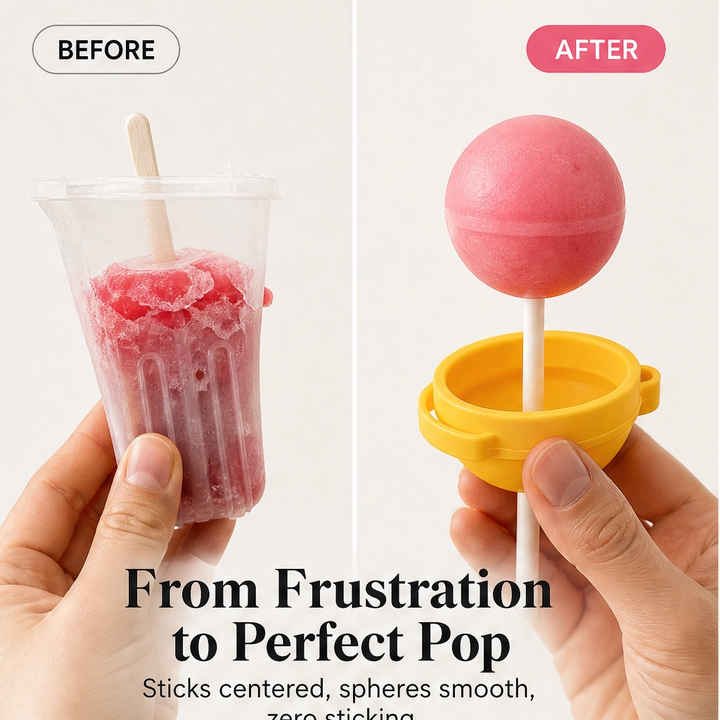 Popova – Easy-Release Silicone Lollipop Popsicle Molds for Homemade Frozen Treats + 50% OFF