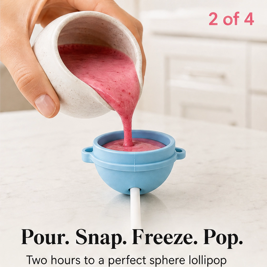 Popova – Easy-Release Silicone Lollipop Popsicle Molds for Homemade Frozen Treats + 50% OFF