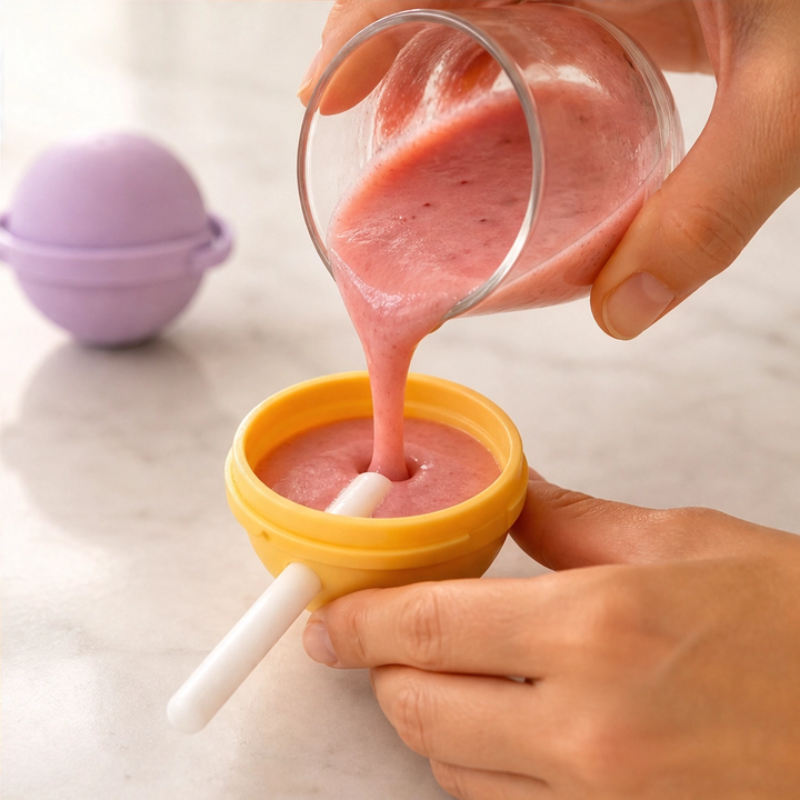 Popova – Easy-Release Silicone Lollipop Popsicle Molds for Homemade Frozen Treats + 50% OFF