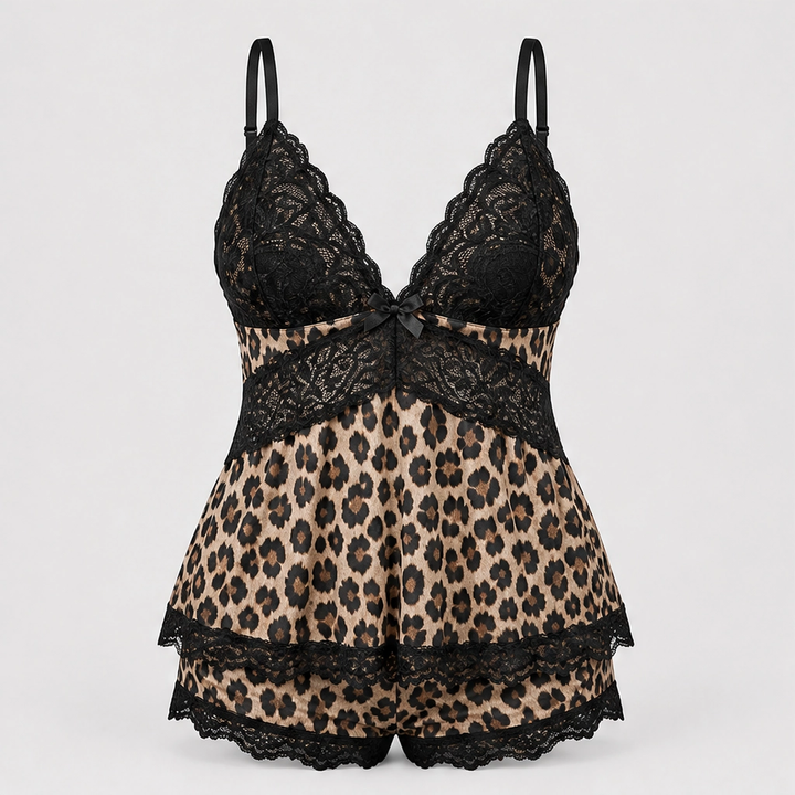 Velisse – Lace-Trim V-Neck Cami &amp; Shorts Sleepwear Set + 1+1 FREE