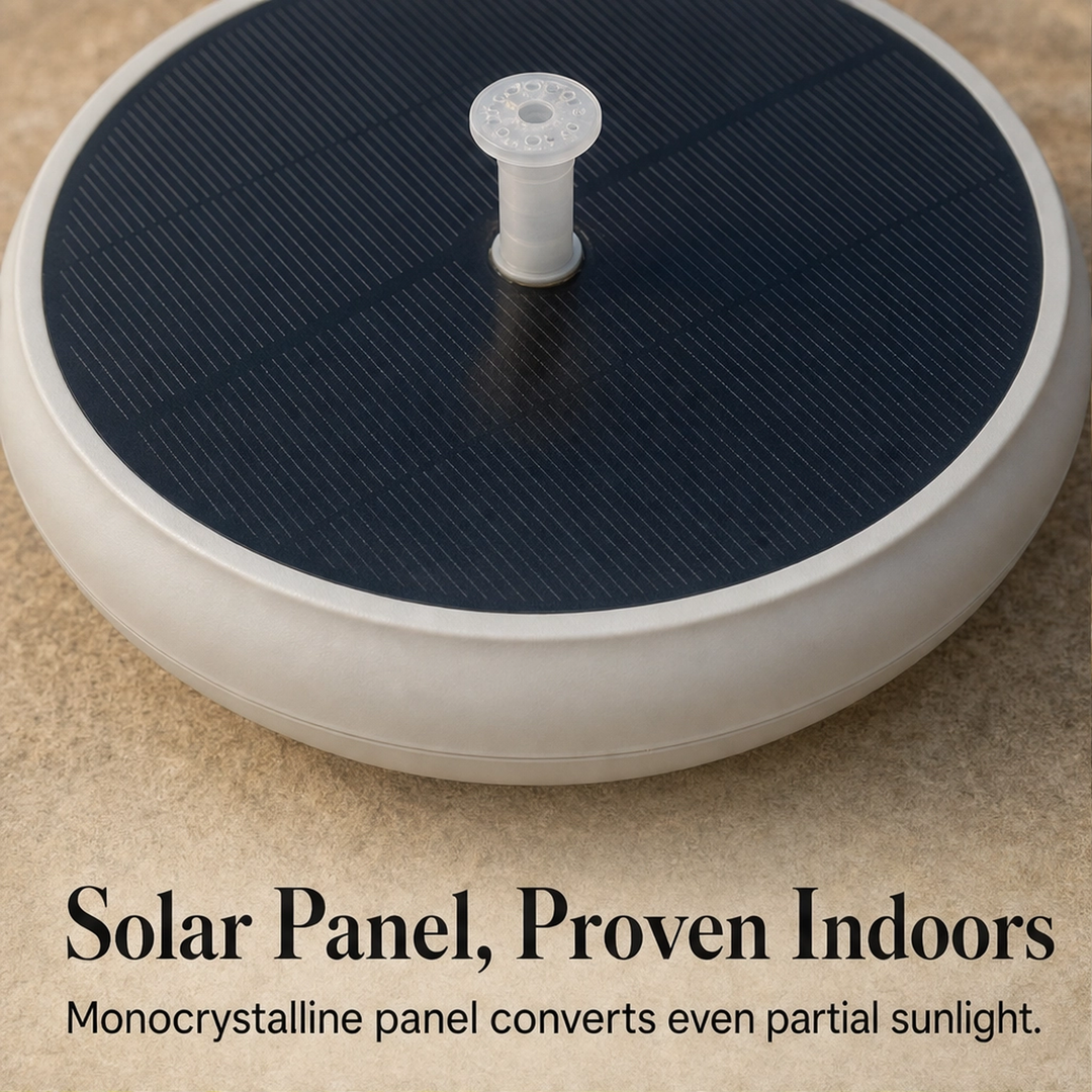 Wrenbrook – Anti-Drift Solar Fountain Pump for Birdbaths &amp; Ponds + 50% OFF