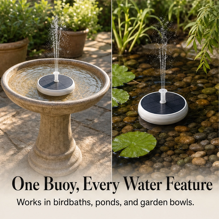 Wrenbrook – Anti-Drift Solar Fountain Pump for Birdbaths &amp; Ponds + 50% OFF