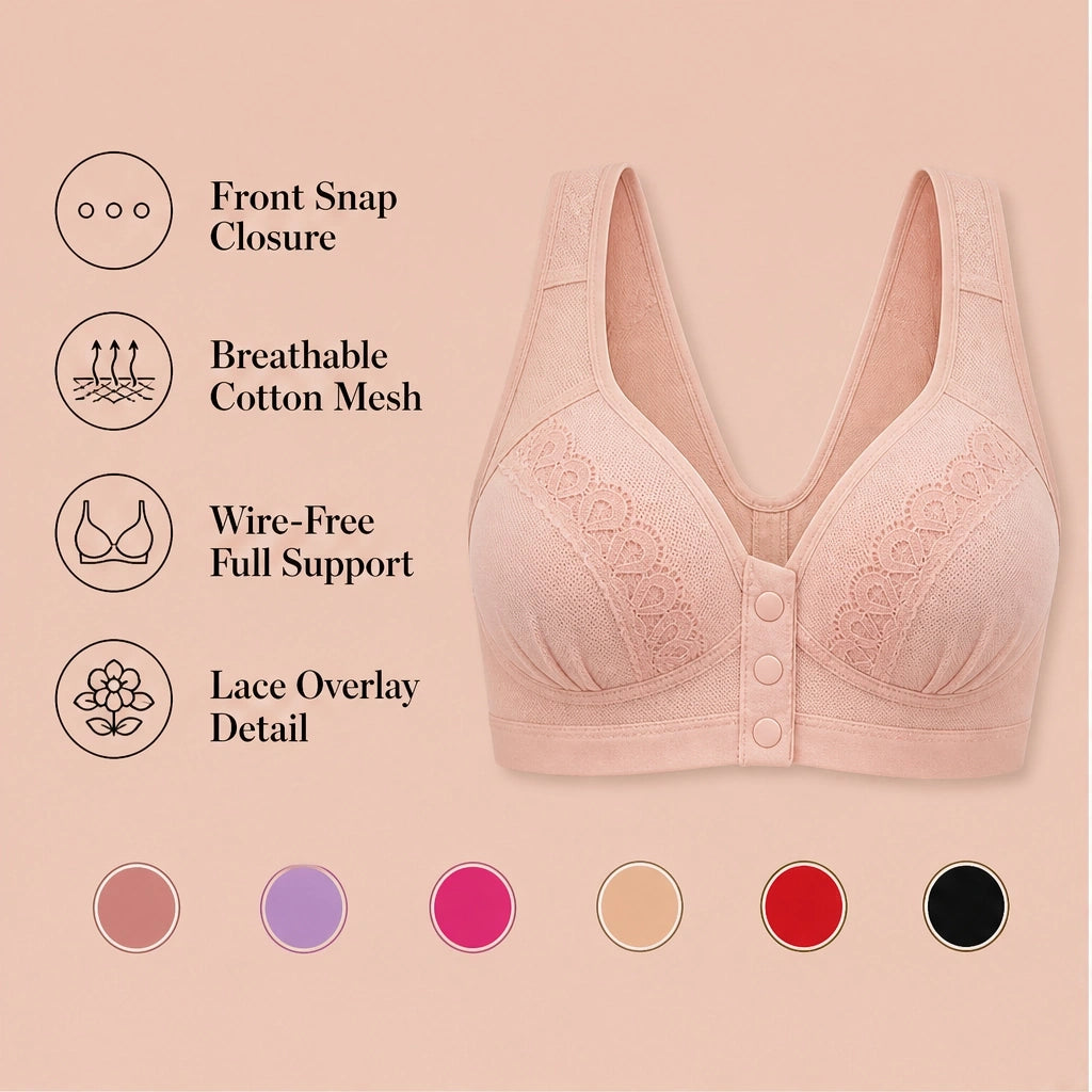 Rosewick – Front-Button Wireless Comfort &amp; Support Bra + 1+1 FREE