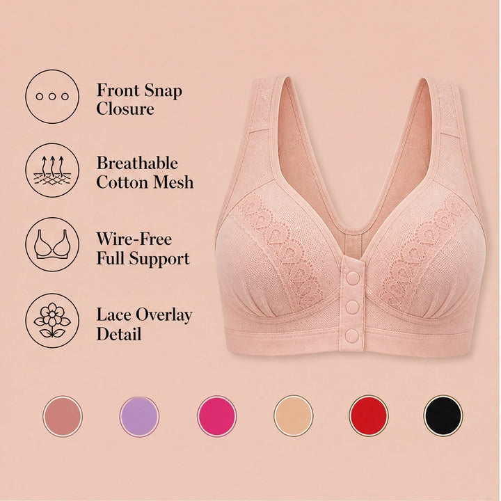 Rosewick – Front-Button Wireless Comfort &amp; Support Bra + 1+1 FREE