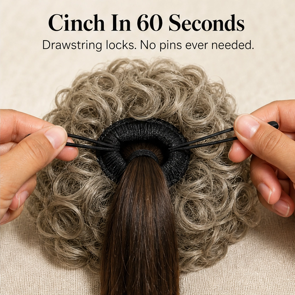 Tousselle – Drawstring Messy Curly Bun Hairpiece + 50% OFF