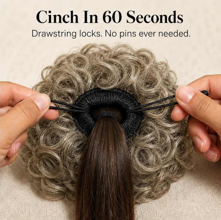 Tousselle – Drawstring Messy Curly Bun Hairpiece + 50% OFF