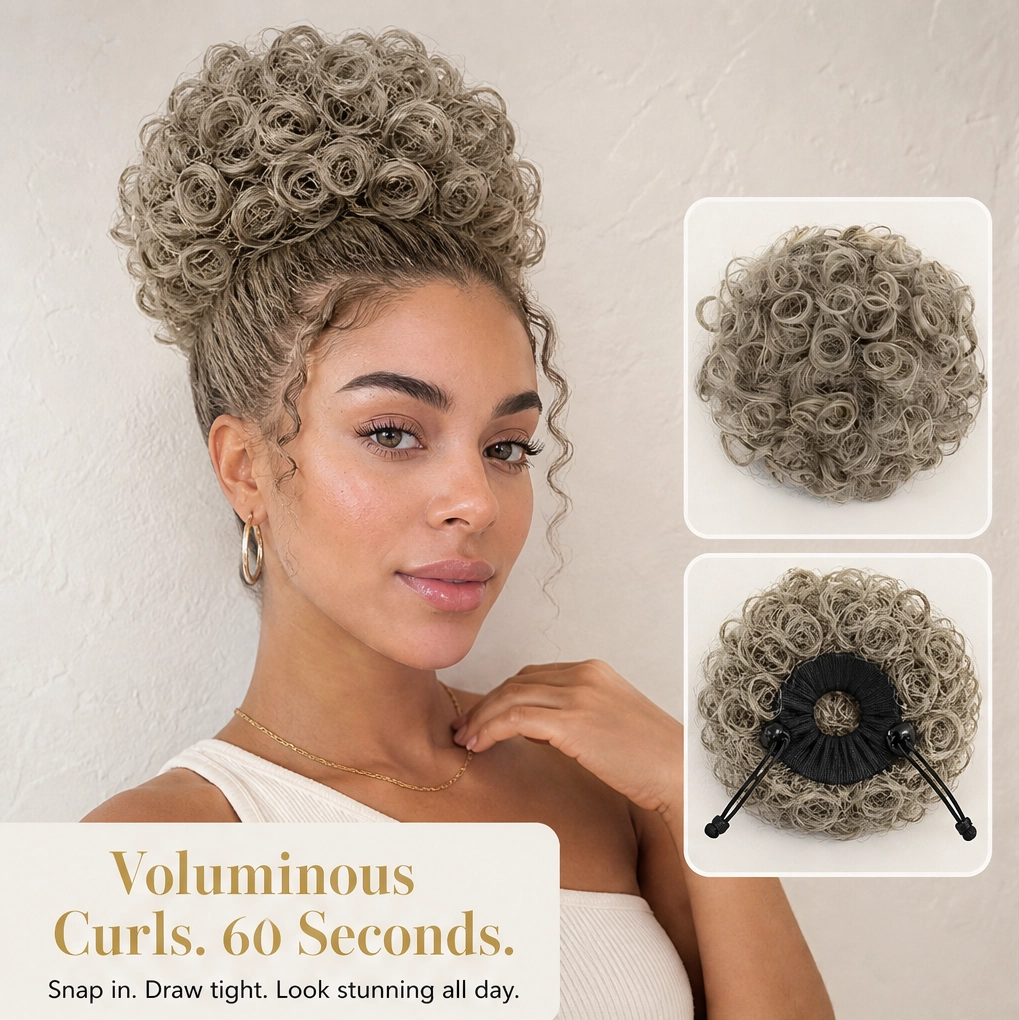 Tousselle – Drawstring Messy Curly Bun Hairpiece + 50% OFF